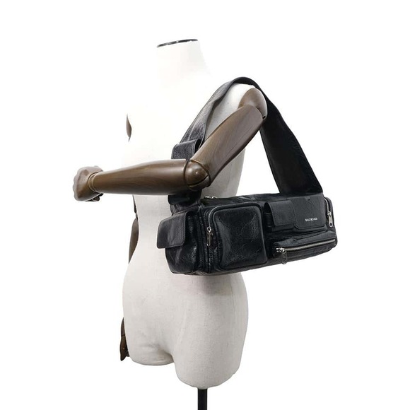 Balenciaga Super Busy Sling Shoulder Bag Black - Picture 4 of 9